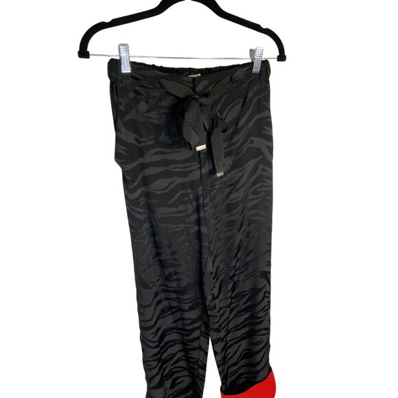 Zadig & Voltaire Pop Jacquard Tigre Silk Pants Black-sz 34 (US XS) - Picture 10 of 15